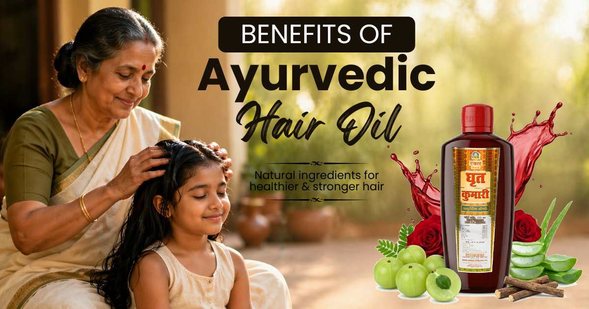 Benefits of Ayurvedic Hair Oil, Tankar Ayurvedic Hair Oil, Ghrit Kumari, Ghrit Kumari Hair Oil, Ayurvedic Hair Oil, Ayurveda, Ghrit Kumari Ayurvedic Hair Oil, Ayurvedic Ingredients